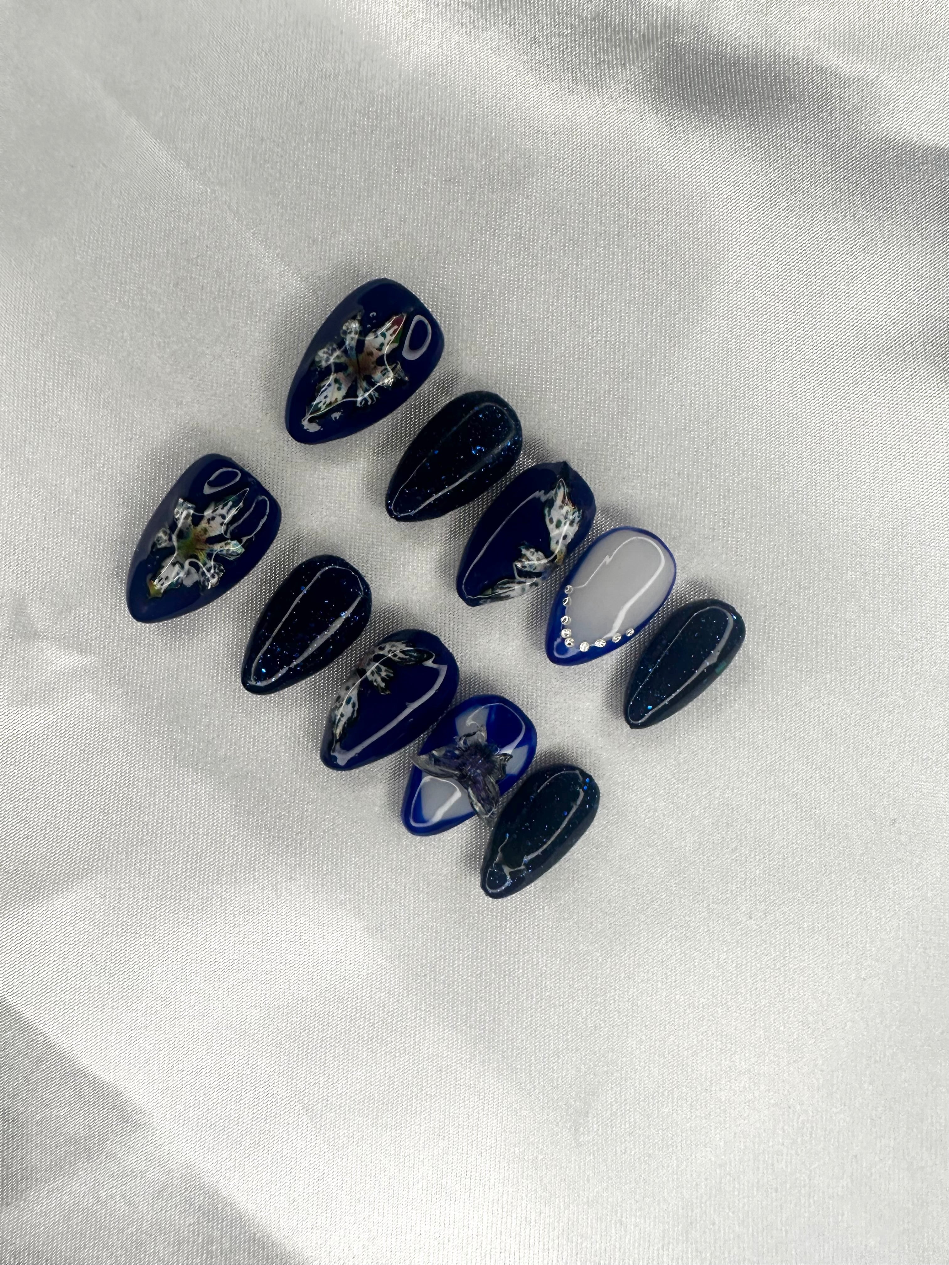 Dark Blue Floral